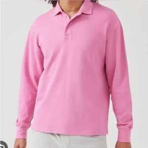 Outdoor Voices Rugby Long Sleeve Casual Polo Shirt